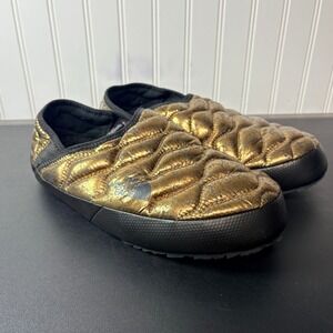 The North Face ThermoBall Traction Mule V Gold Metallic Slippers Womens 9